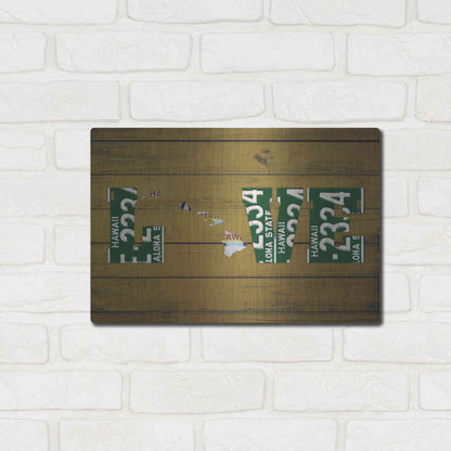 Luxe Metal Art 'HI State Love' by Design Turnpike, Metal Wall Art,16x12
