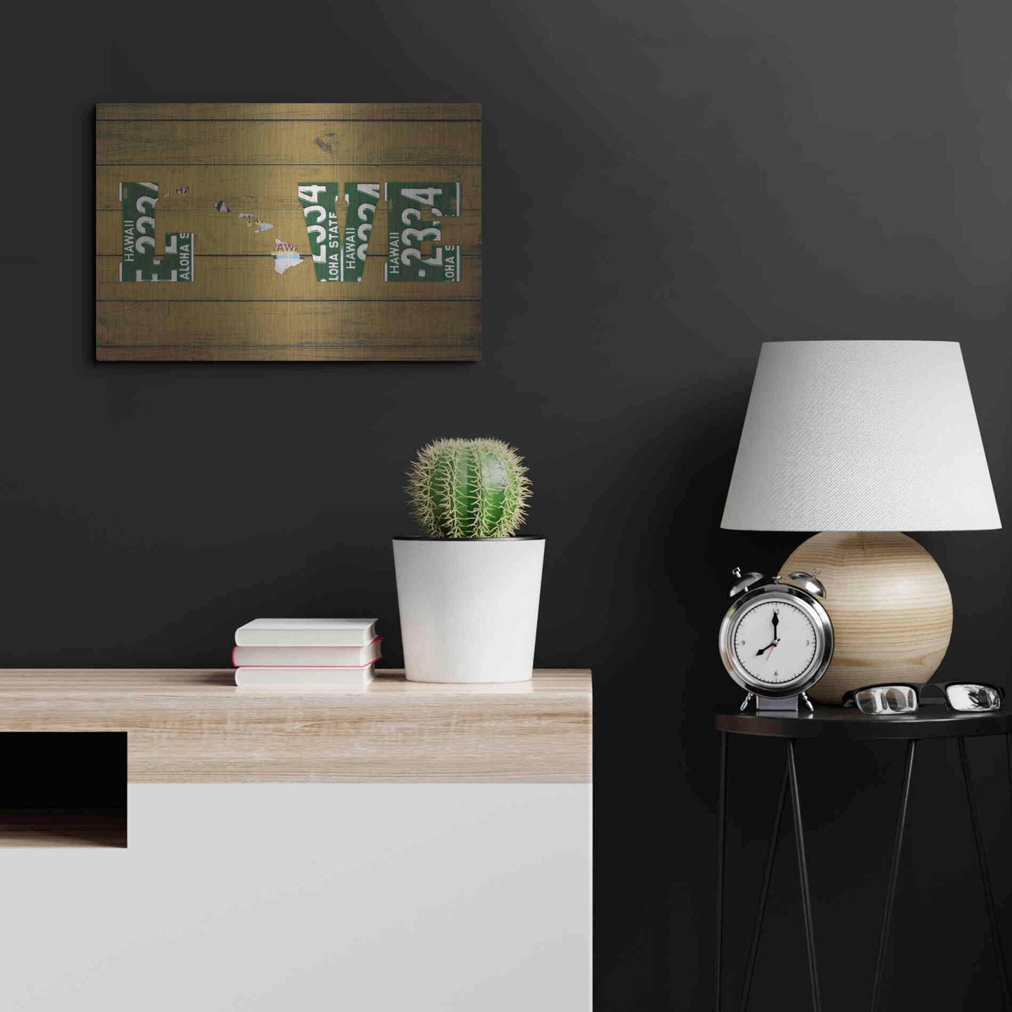 Luxe Metal Art 'HI State Love' by Design Turnpike, Metal Wall Art,24x16