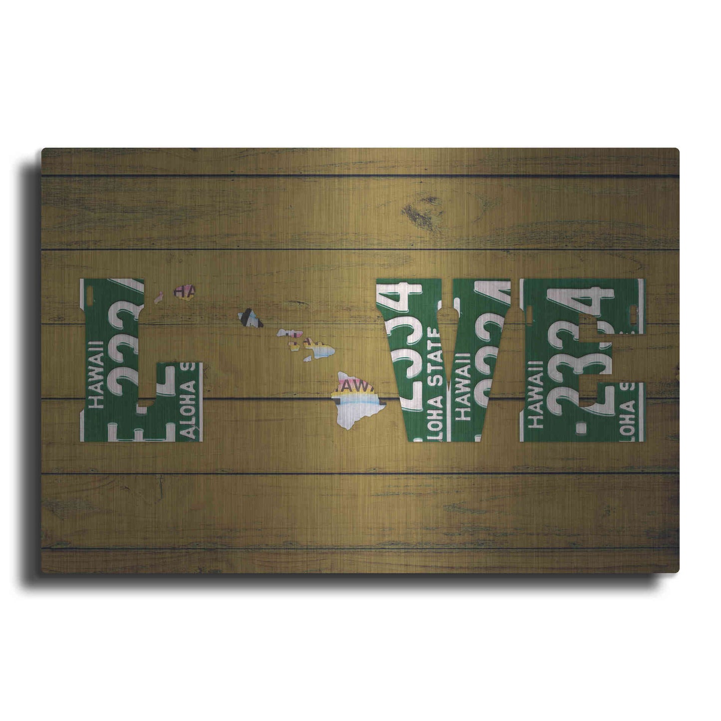 Luxe Metal Art 'HI State Love' by Design Turnpike, Metal Wall Art
