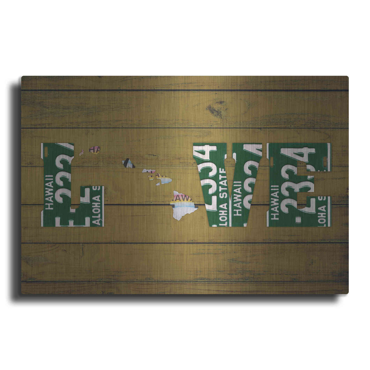 Luxe Metal Art 'HI State Love' by Design Turnpike, Metal Wall Art