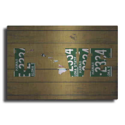 Luxe Metal Art 'HI State Love' by Design Turnpike, Metal Wall Art