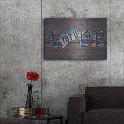 Luxe Metal Art 'CT State Love' by Design Turnpike, Metal Wall Art,36x24