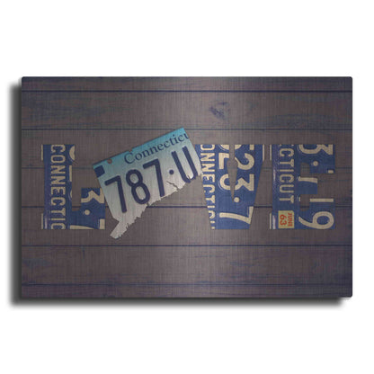 Luxe Metal Art 'CT State Love' by Design Turnpike, Metal Wall Art