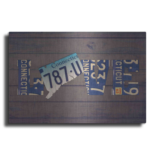 Luxe Metal Art 'CT State Love' by Design Turnpike, Metal Wall Art