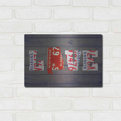 Luxe Metal Art 'AL State Love' by Design Turnpike, Metal Wall Art,16x12