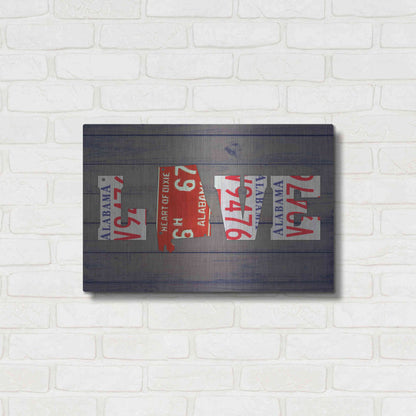 Luxe Metal Art 'AL State Love' by Design Turnpike, Metal Wall Art,24x16