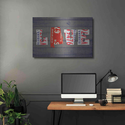 Luxe Metal Art 'AL State Love' by Design Turnpike, Metal Wall Art,36x24