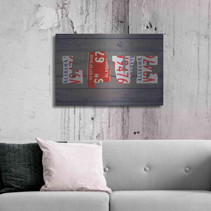 Luxe Metal Art 'AL State Love' by Design Turnpike, Metal Wall Art,36x24