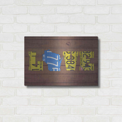 Luxe Metal Art 'WI State Love' by Design Turnpike, Metal Wall Art,24x16