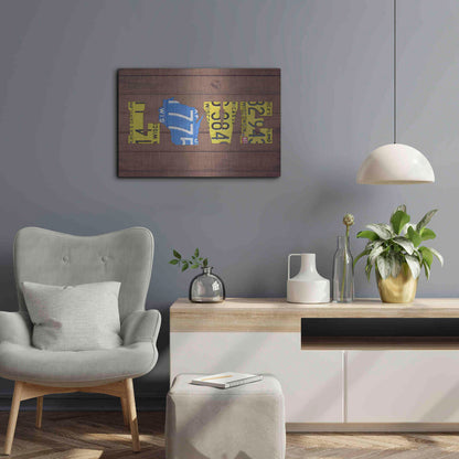 Luxe Metal Art 'WI State Love' by Design Turnpike, Metal Wall Art,24x16