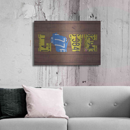 Luxe Metal Art 'WI State Love' by Design Turnpike, Metal Wall Art,36x24