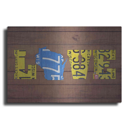 Luxe Metal Art 'WI State Love' by Design Turnpike, Metal Wall Art