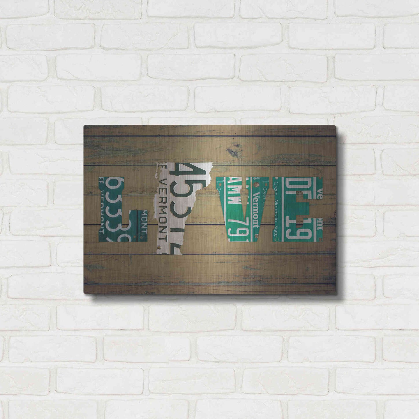 Luxe Metal Art 'VT State Love' by Design Turnpike, Metal Wall Art,24x16