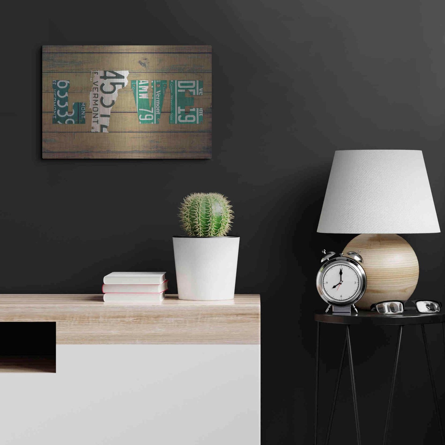 Luxe Metal Art 'VT State Love' by Design Turnpike, Metal Wall Art,24x16