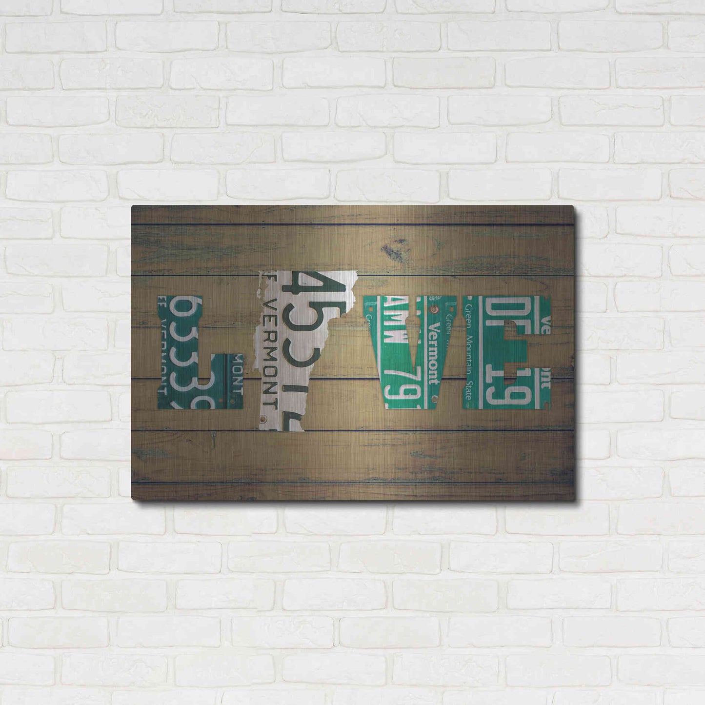 Luxe Metal Art 'VT State Love' by Design Turnpike, Metal Wall Art,36x24