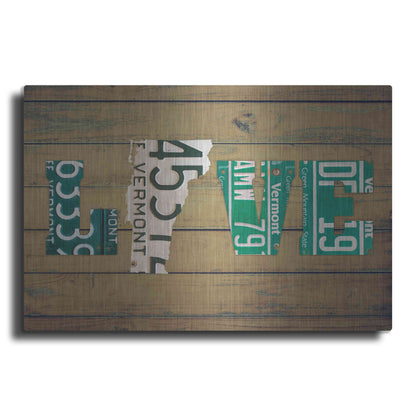 Luxe Metal Art 'VT State Love' by Design Turnpike, Metal Wall Art