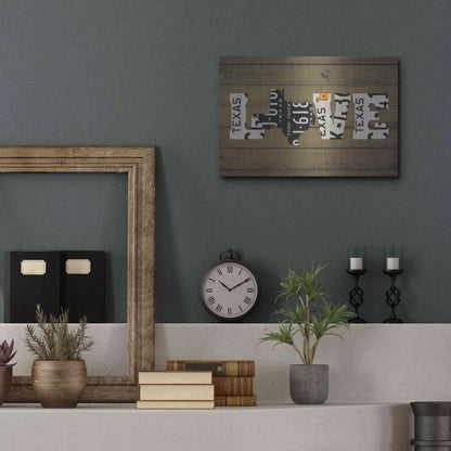 Luxe Metal Art 'Texas State Love' by Design Turnpike, Metal Wall Art,16x12