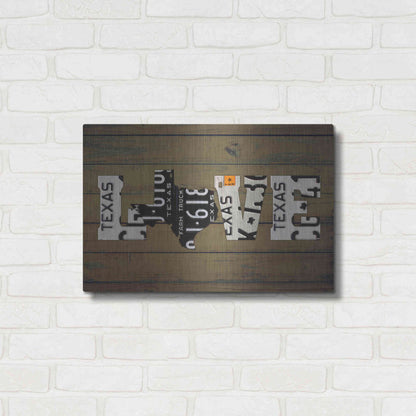 Luxe Metal Art 'Texas State Love' by Design Turnpike, Metal Wall Art,24x16