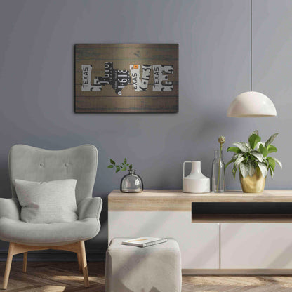 Luxe Metal Art 'Texas State Love' by Design Turnpike, Metal Wall Art,24x16