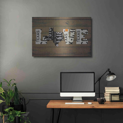 Luxe Metal Art 'Texas State Love' by Design Turnpike, Metal Wall Art,36x24