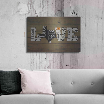Luxe Metal Art 'Texas State Love' by Design Turnpike, Metal Wall Art,36x24