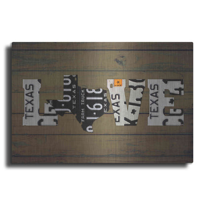 Luxe Metal Art 'Texas State Love' by Design Turnpike, Metal Wall Art