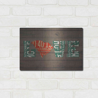 Luxe Metal Art 'SC State Love' by Design Turnpike, Metal Wall Art,16x12