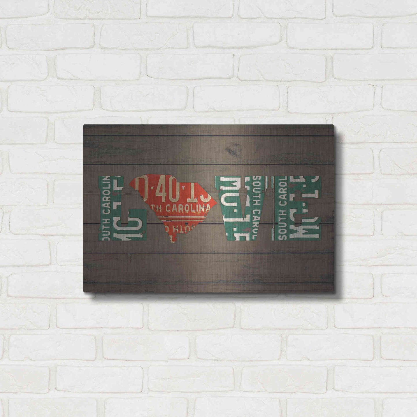 Luxe Metal Art 'SC State Love' by Design Turnpike, Metal Wall Art,24x16