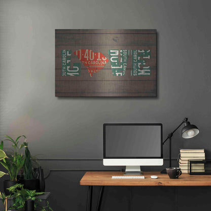Luxe Metal Art 'SC State Love' by Design Turnpike, Metal Wall Art,36x24