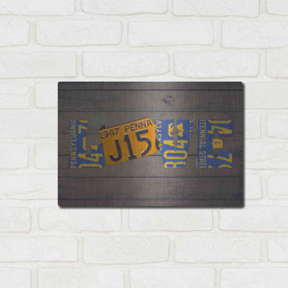 Luxe Metal Art 'PA State Love' by Design Turnpike, Metal Wall Art,16x12