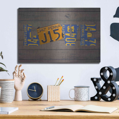 Luxe Metal Art 'PA State Love' by Design Turnpike, Metal Wall Art,16x12