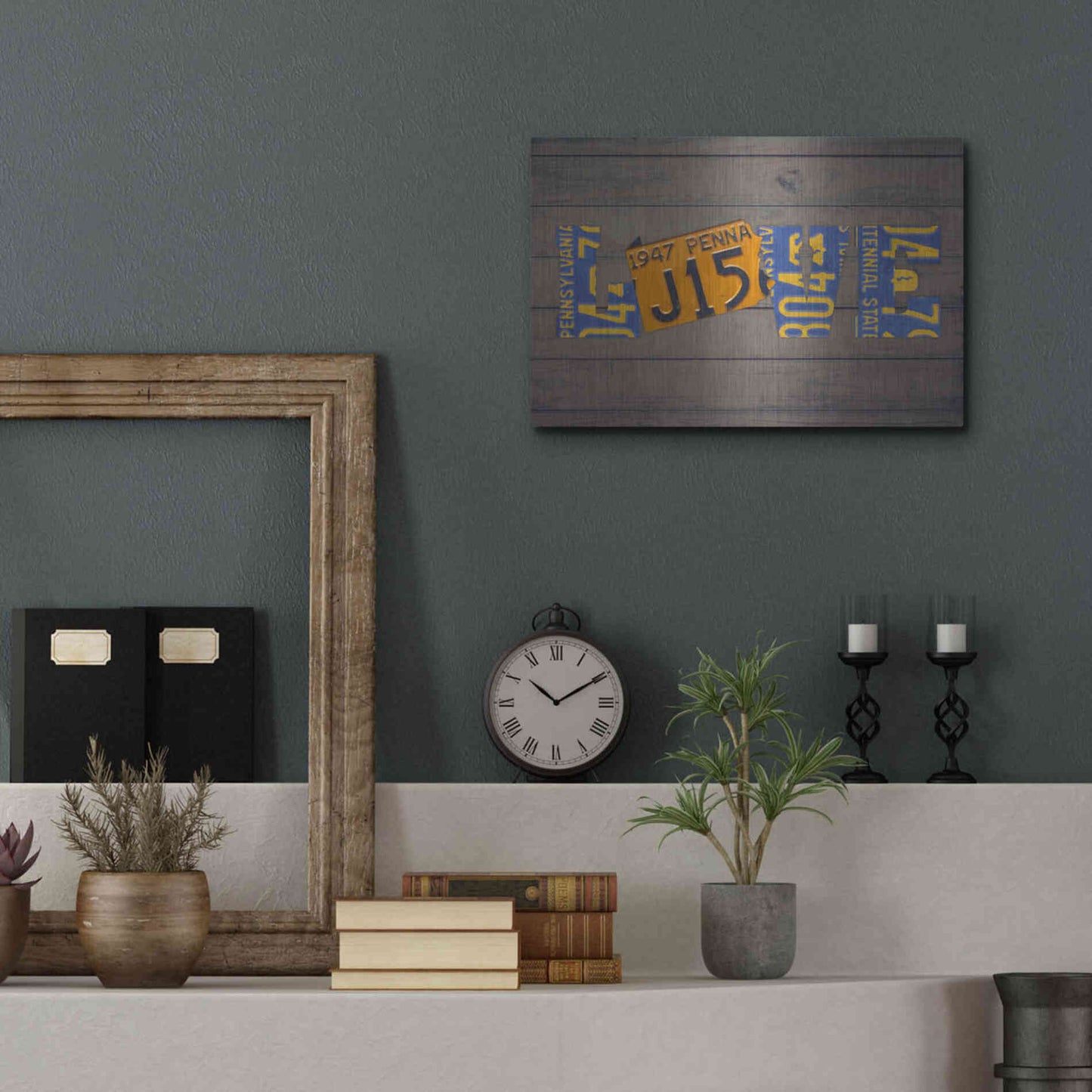 Luxe Metal Art 'PA State Love' by Design Turnpike, Metal Wall Art,16x12