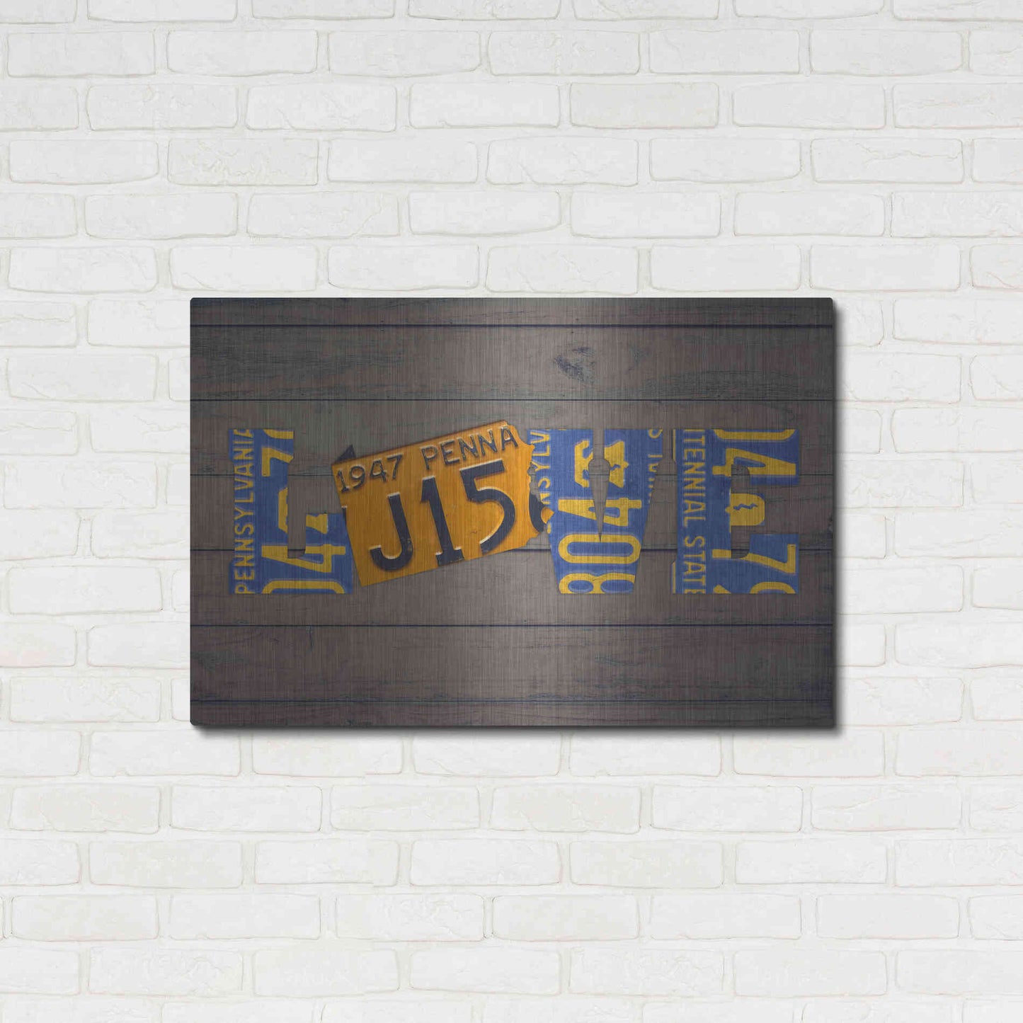 Luxe Metal Art 'PA State Love' by Design Turnpike, Metal Wall Art,36x24
