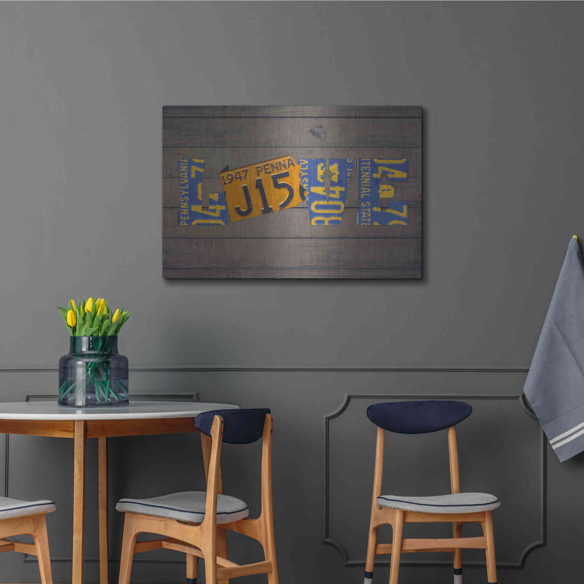 Luxe Metal Art 'PA State Love' by Design Turnpike, Metal Wall Art,36x24