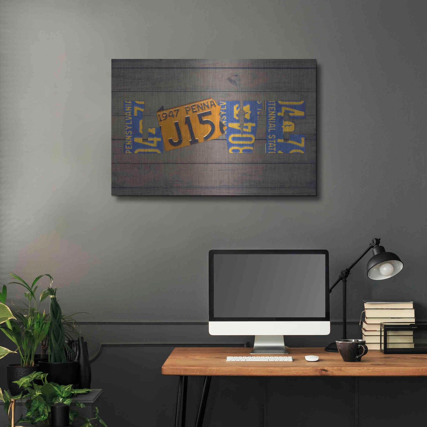 Luxe Metal Art 'PA State Love' by Design Turnpike, Metal Wall Art,36x24