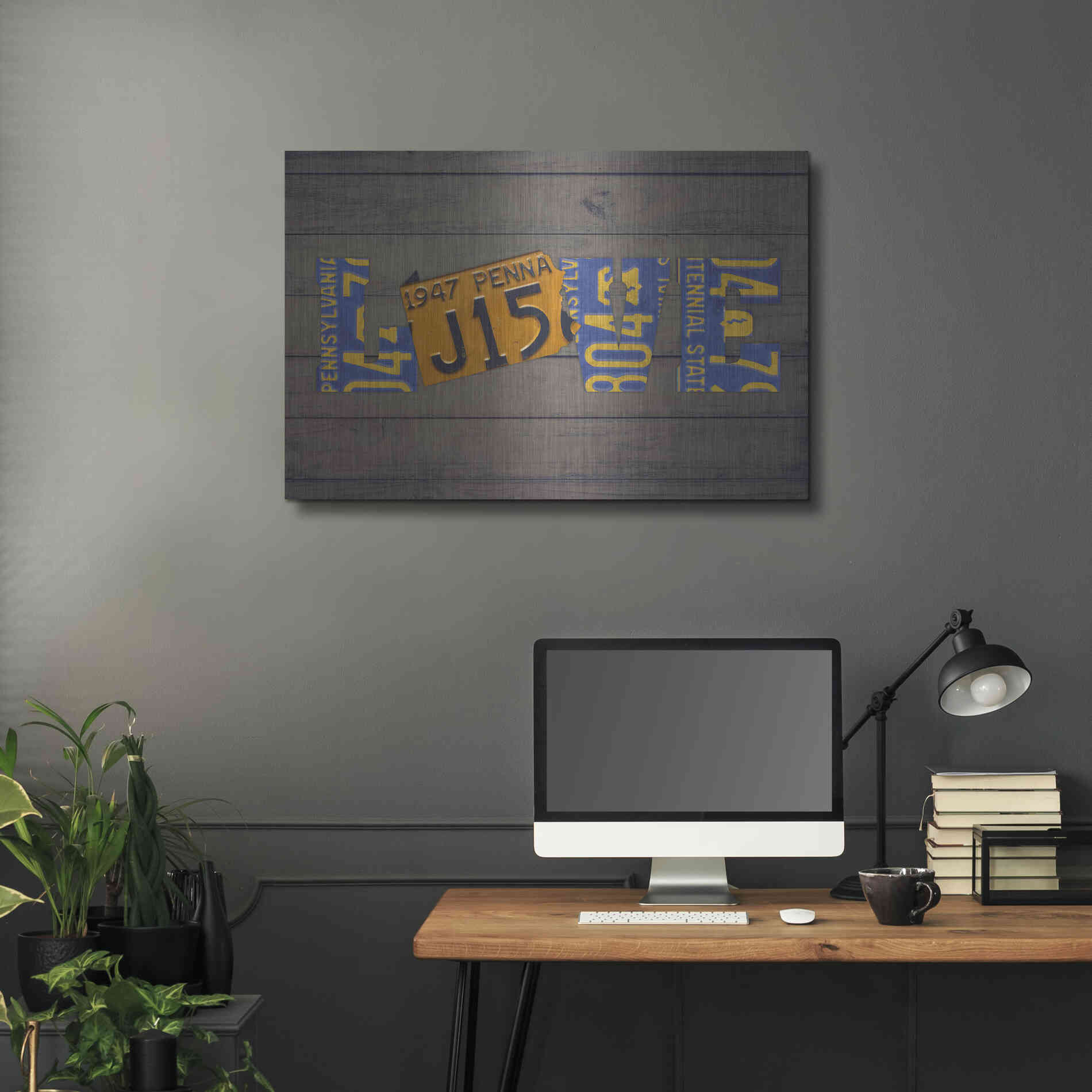 Luxe Metal Art 'PA State Love' by Design Turnpike, Metal Wall Art,36x24