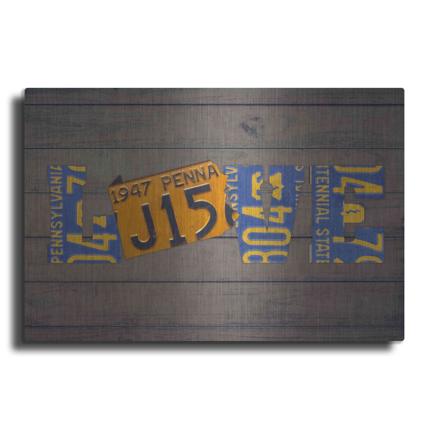 Luxe Metal Art 'PA State Love' by Design Turnpike, Metal Wall Art