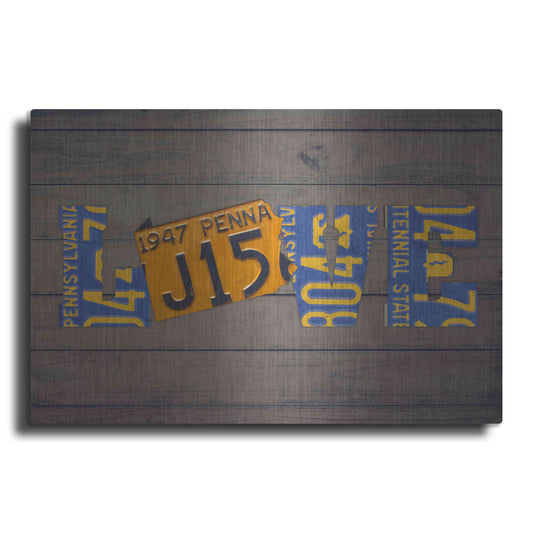 Luxe Metal Art 'PA State Love' by Design Turnpike, Metal Wall Art