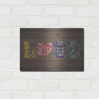 Luxe Metal Art 'OH State Love' by Design Turnpike, Metal Wall Art,16x12