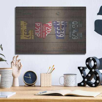Luxe Metal Art 'OH State Love' by Design Turnpike, Metal Wall Art,16x12