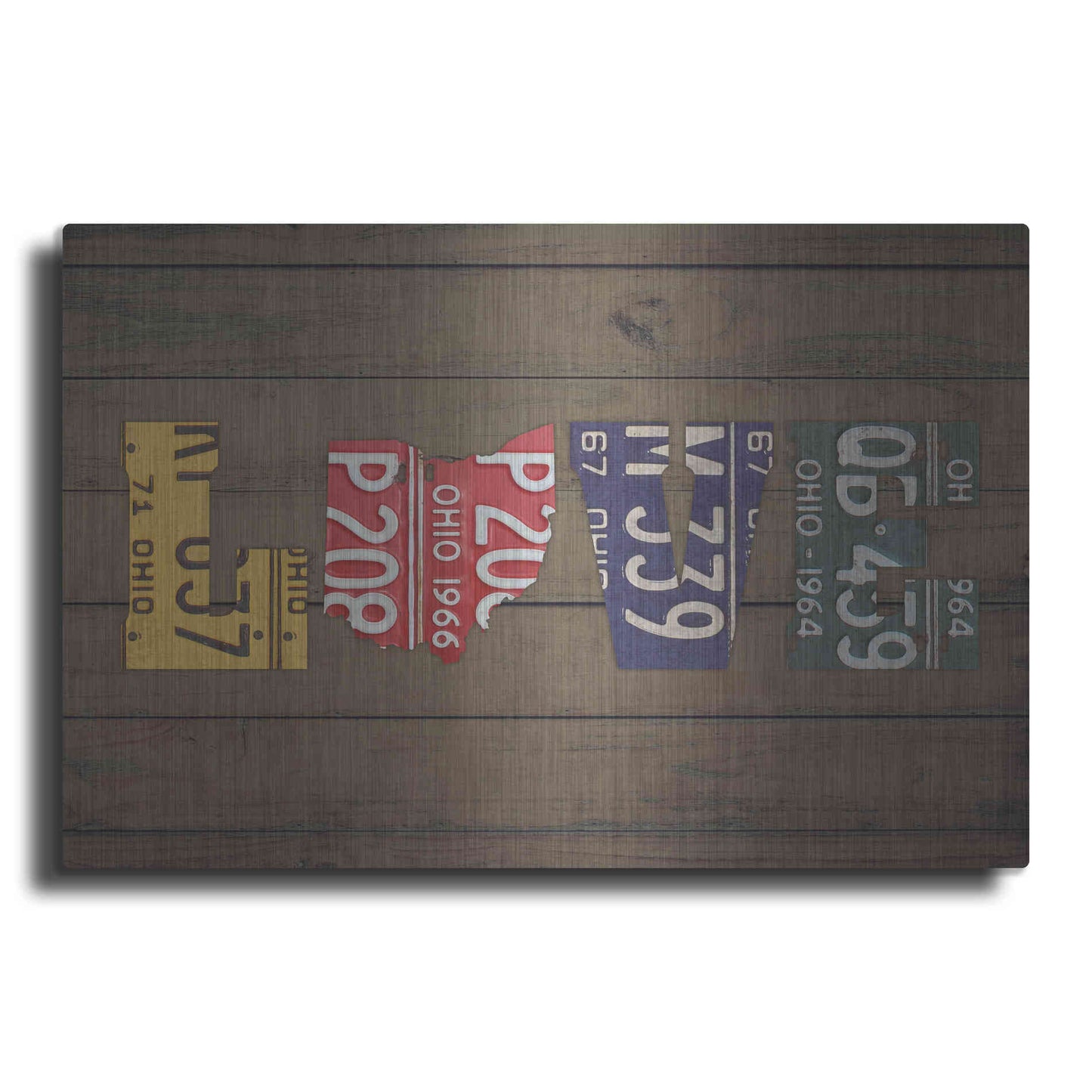 Luxe Metal Art 'OH State Love' by Design Turnpike, Metal Wall Art