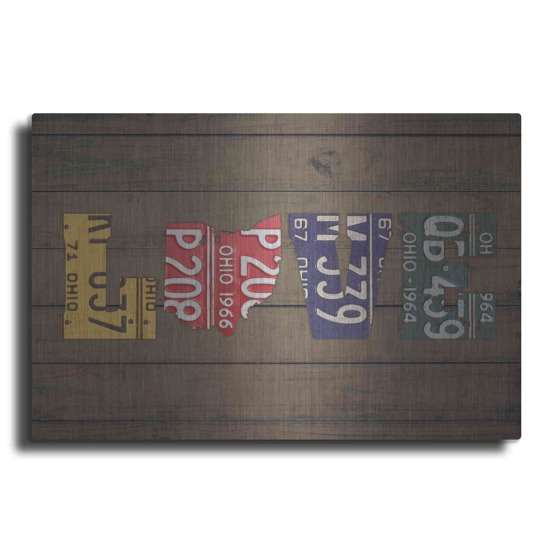 Luxe Metal Art 'OH State Love' by Design Turnpike, Metal Wall Art