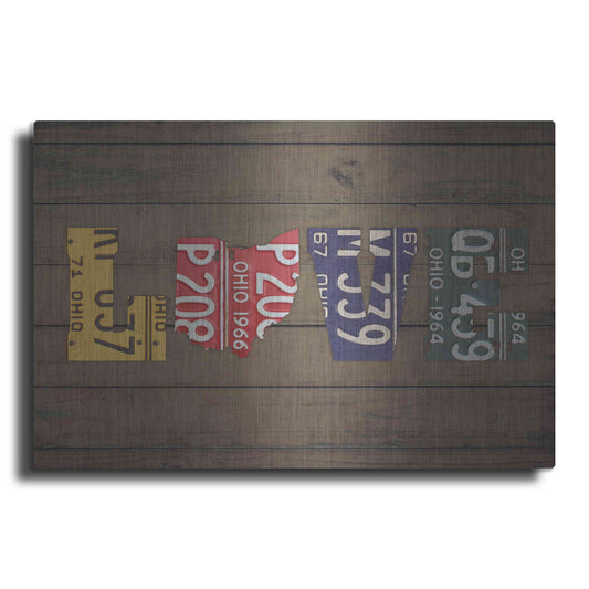 Luxe Metal Art 'OH State Love' by Design Turnpike, Metal Wall Art