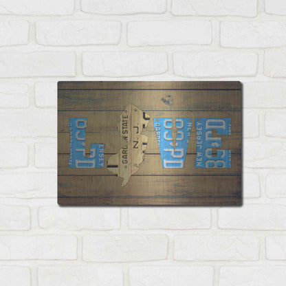 Luxe Metal Art 'NJ State Love' by Design Turnpike, Metal Wall Art,16x12