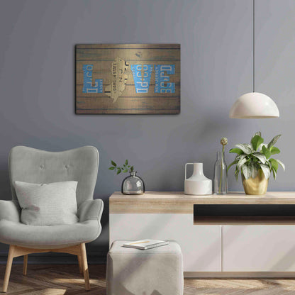 Luxe Metal Art 'NJ State Love' by Design Turnpike, Metal Wall Art,24x16
