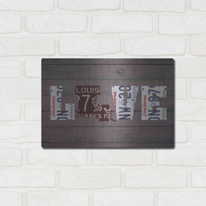 Luxe Metal Art 'LA State Love' by Design Turnpike, Metal Wall Art,16x12