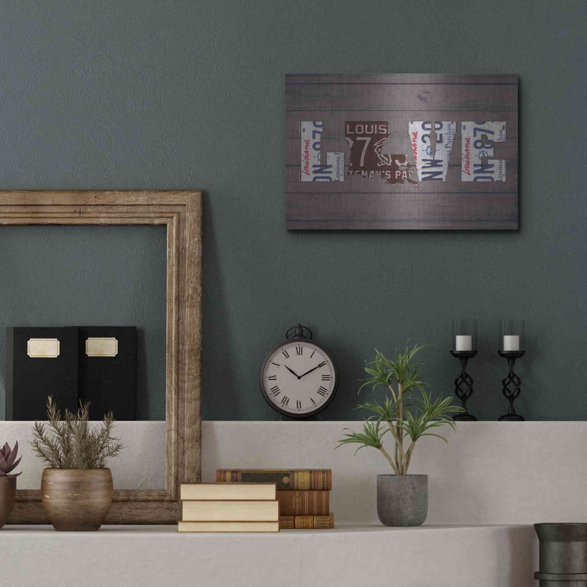 Luxe Metal Art 'LA State Love' by Design Turnpike, Metal Wall Art,16x12