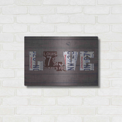 Luxe Metal Art 'LA State Love' by Design Turnpike, Metal Wall Art,24x16