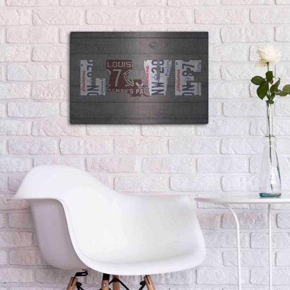 Luxe Metal Art 'LA State Love' by Design Turnpike, Metal Wall Art,24x16