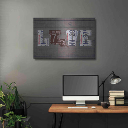 Luxe Metal Art 'LA State Love' by Design Turnpike, Metal Wall Art,36x24